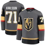 Camisola Premium Alternativa Cinzenta dos Vegas Golden Knights de William Karlsson para Homem