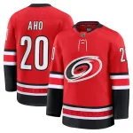 Maglia Premium alternativa rossa da uomo dei Carolina Hurricanes con il nome di Sebastian Aho
