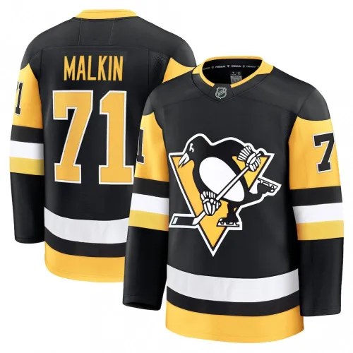 Camiseta Premium negra de local de los Pittsburgh Penguins de Evgeni Malkin para hombre