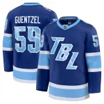 Camisola Premium Jake Guentzel para homem do Tampa Bay Lightning, azul, 2026, NHL Stadium Series