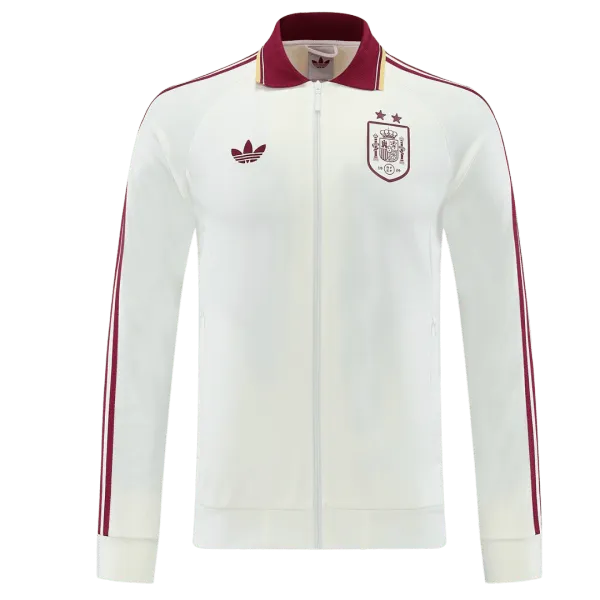 2026 Spain White Jacket - A-Grade Quality Detail View
