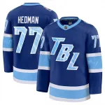 Camiseta premium azul de Victor Hedman del Tampa Bay Lightning para hombre, NHL Stadium Series 2026
