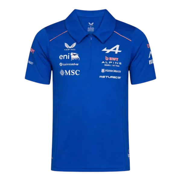 Alpine F1 2026 Team Polo Blue - A-Grade Quality Detail View