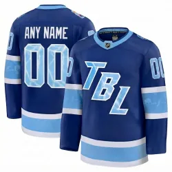 Men's Tampa Bay Lightning Blue 2026 NHL Stadium Series Premium Custom Jersey - product photo Men's Tampa Bay Lightning Blue 2026 NHL Stadium Series Premium Custom Jersey