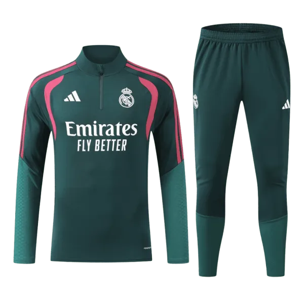 26/27 Real Madrid Kids Tracksuit Green - A-Grade Quality Detail View