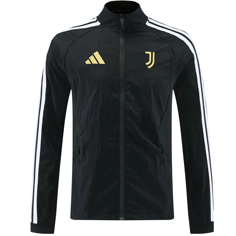 26/27 Juventus Windbreaker Jacket Black