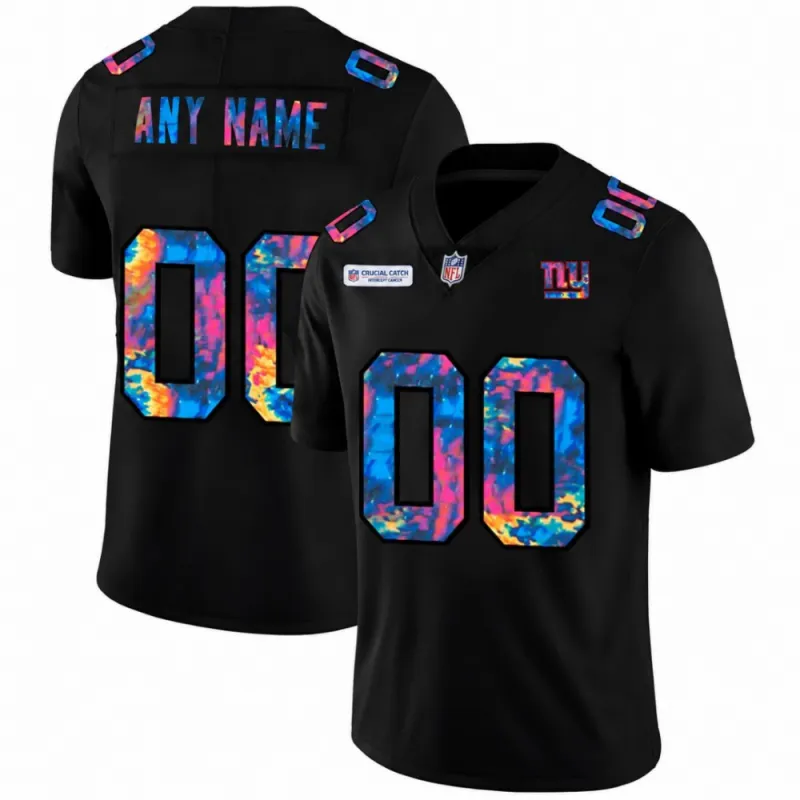 New York Giants Nike NFL 2020 Crucial Catch Limited Edition Custom Jersey – Black