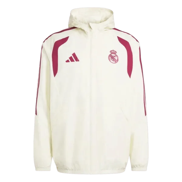 26/27 Real Madrid Windbreaker Jacket White - A-Grade Quality Detail View