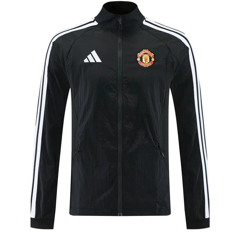 26/27 Manchester United Windbreaker Jacket Black