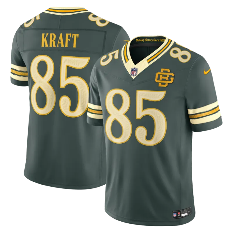 Tucker Kraft Green Bay Packers Nike 2026 Rivalries Collection Stitched Limited Jersey – Green