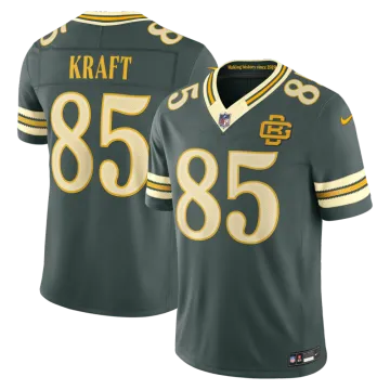 Camisa limitada com costura «Rivalries Collection 2026» da Nike do Tucker Kraft dos Green Bay Packers - Verde