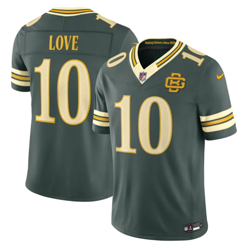 Jordan Love Green Bay Packers Nike 2026 Rivalries Collection Stitched Limited Jersey – Green