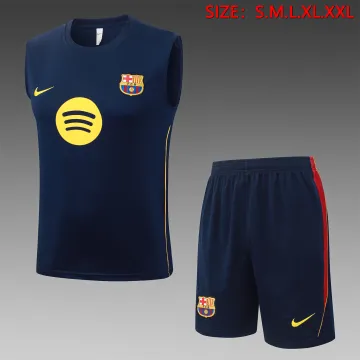 26/27 Barcelona Sleeveless Training Kit Dark Blue