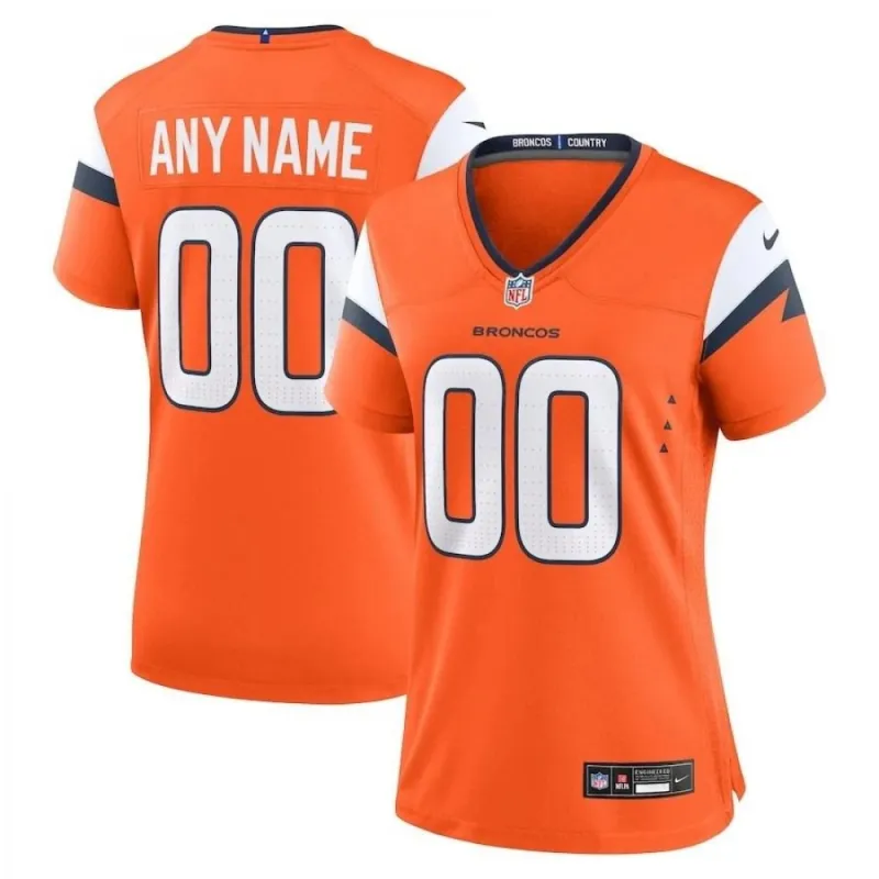 Denver Broncos Nike Women’s Custom Game Jersey – Orange