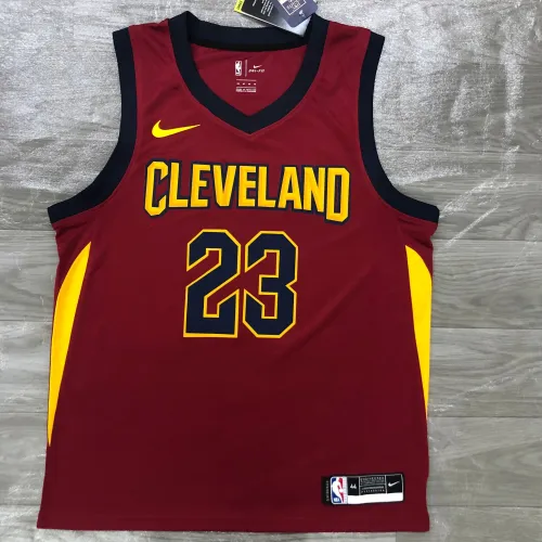 2017/18 Cleveland Cavaliers Vermelho LeBron James #23 Camisola para homem