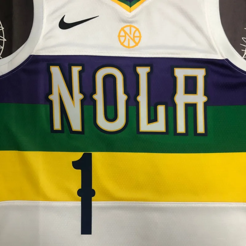 2018-19 New Orleans Pelicans City Edition Zion Williamson #1 Men’s Jersey