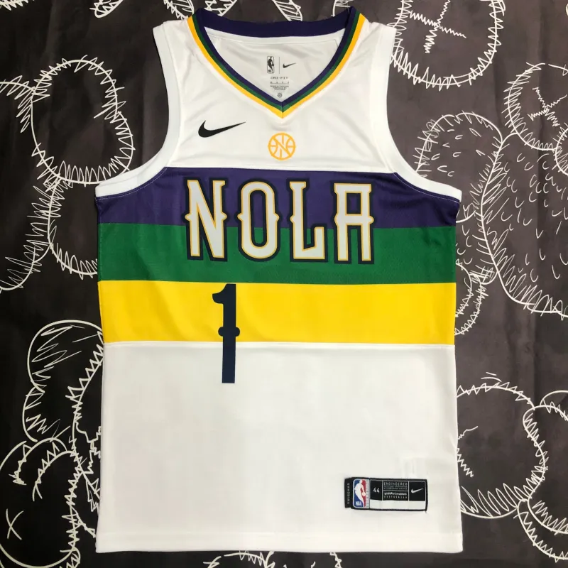 2018-19 New Orleans Pelicans City Edition Zion Williamson #1 Men’s Jersey