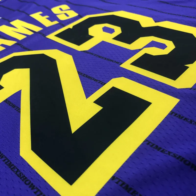 Los Angeles Lakers LeBron James #23 Camiseta morada de hombre