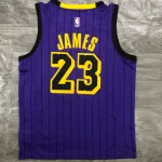 Los Angeles Lakers LeBron James #23 Camiseta morada de hombre