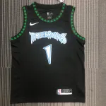 Minnesota Timberwolves Retro Black Anthony Edwards #1 Men’s Jersey