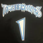 Minnesota Timberwolves Retro Black Anthony Edwards #1 Men’s Jersey