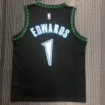 Minnesota Timberwolves Retro Black Anthony Edwards #1 Men’s Jersey