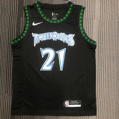 Minnesota Timberwolves Retro Black Kevin Garnett #21 Men's Jersey