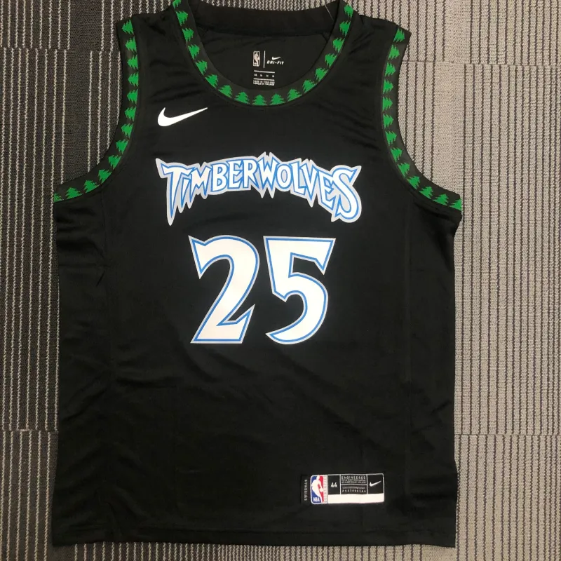 Minnesota Timberwolves Retro Black Derrick Rose #25 Men’s Jersey