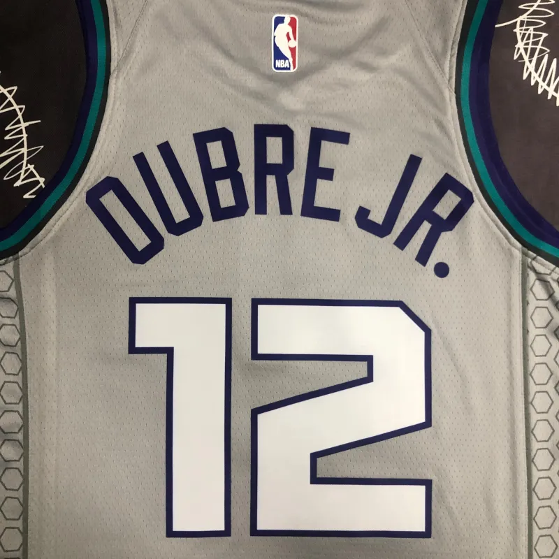 2019-20 Charlotte Hornets Gray Kelly Oubre Jr #12 Heren Jersey