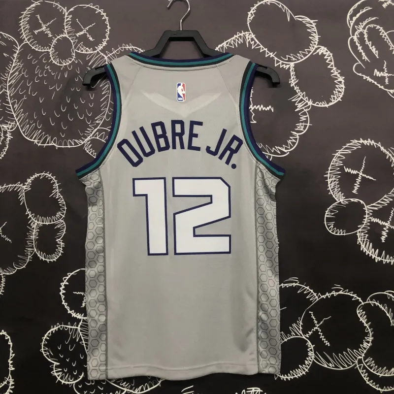 2019-20 Charlotte Hornets Gray Kelly Oubre Jr #12 Heren Jersey