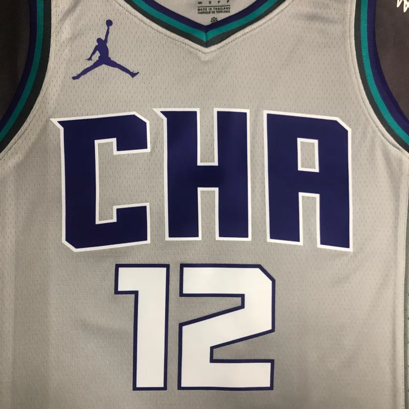 2019-20 Charlotte Hornets Gray Kelly Oubre Jr #12 Heren Jersey