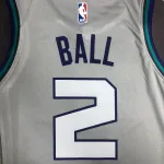 2019-20 Charlotte Hornets Gray LaMelo Ball #2 Men’s Jersey