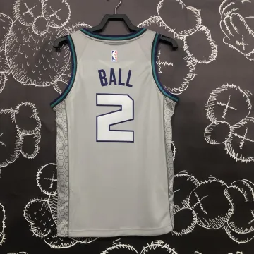2019-20 Charlotte Hornets Grijs LaMelo Ball #2 Herenshirt