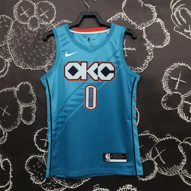 2019-20 Oklahoma City Thunder City Edition Russell Westbrook #0 Men’s Jersey