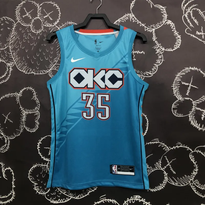 2019-20 Oklahoma City Thunder City Edition Kevin Durant #35 Men’s Jersey