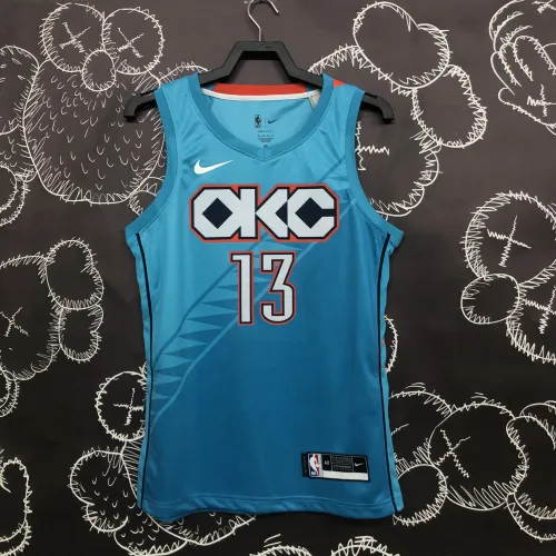 2019-20 Oklahoma City Thunder City Edition Paul George #13 Camiseta de hombre