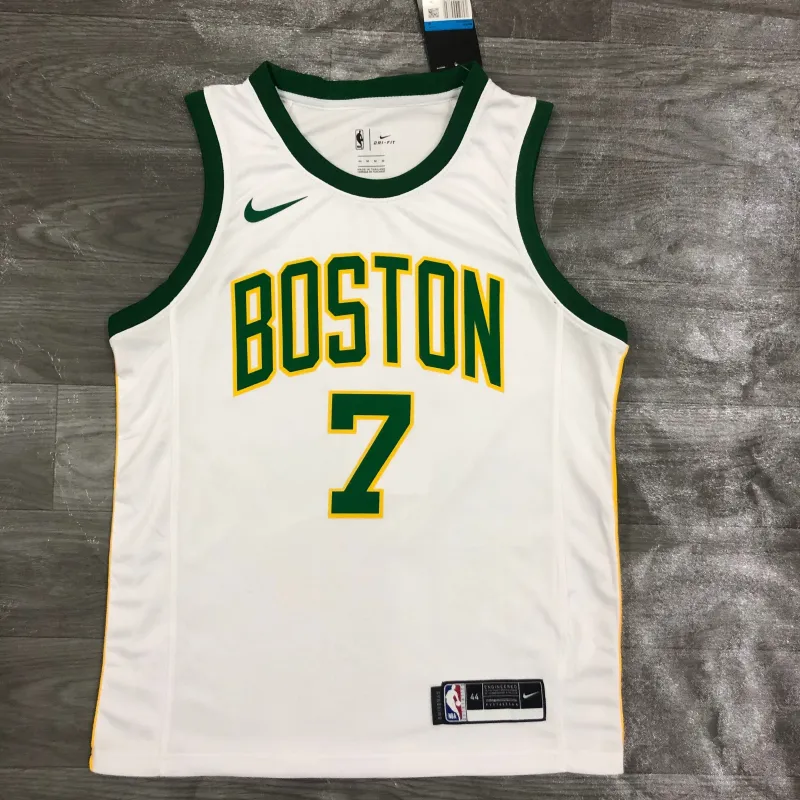 Boston Celtics Jaylen Brown #7 Platinum Men’s Jersey