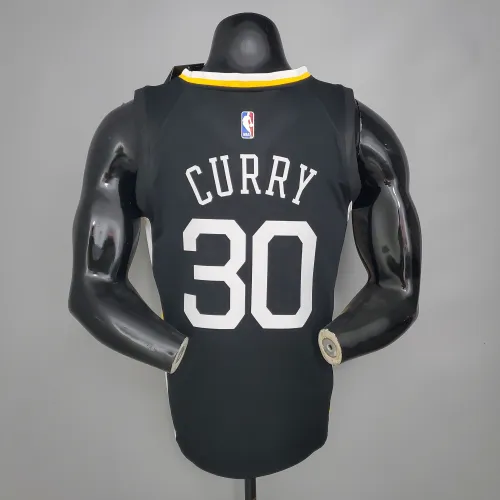 2019/20 Golden State Warriors City Edition V-Neck Black Stephen Curry #30 Men’s Jersey