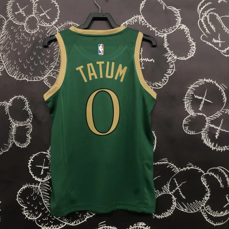 2020/21 Boston Celtics City Edition Jayson Tatum #0 Camiseta verde de hombre
