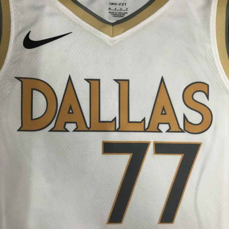 2020/21 Dallas Mavericks City Edition Luka Doncic #77 Maglia Uomo