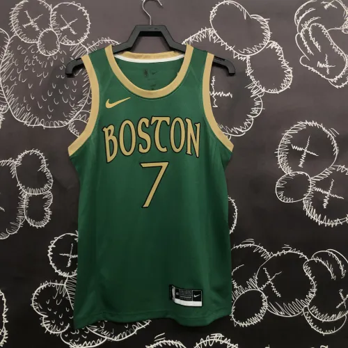 2020/21 Boston Celtics City Edition Jaylen Brown #7 Green Men's Jersey