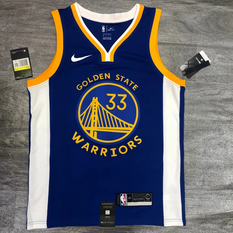 2020/21 Golden State Warriors V-Neck Blue #33 Men’s Jersey