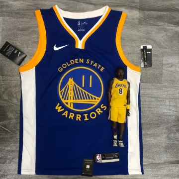 2020/21 Golden State Warriors V-Neck Blue Klay Thompson #11 Men's Jersey