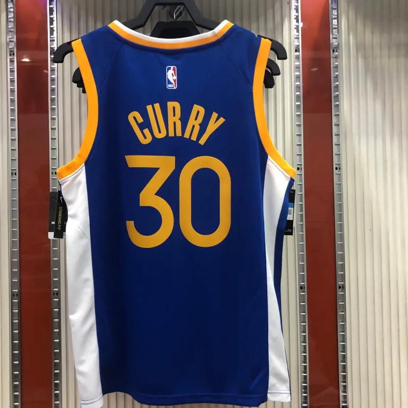 2020/21 Golden State Warriors V-Neck Blue Stephen Curry #30 Men’s Jersey