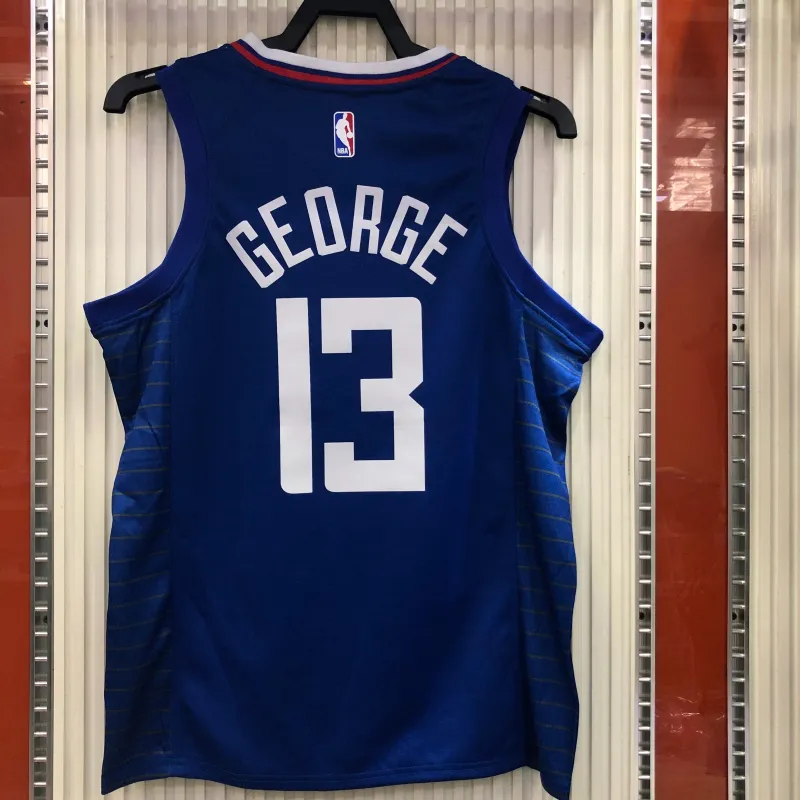 Maglia da uomo 20/21 LA Clippers Edizione Limitata Paul George Blu #13