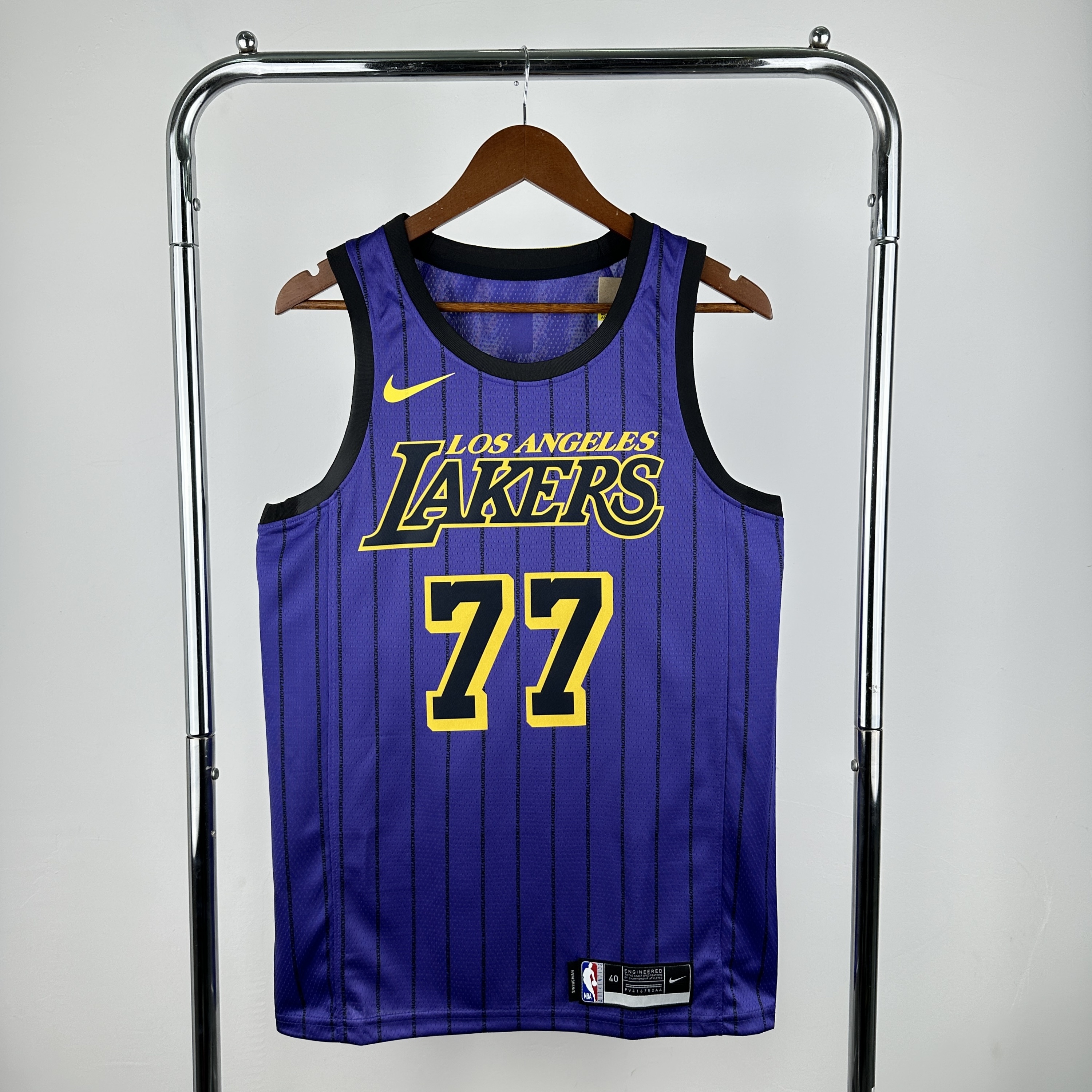 2021/22 Los Angeles Lakers Luka Doncic #77 Purple Men#039;s Jersey
