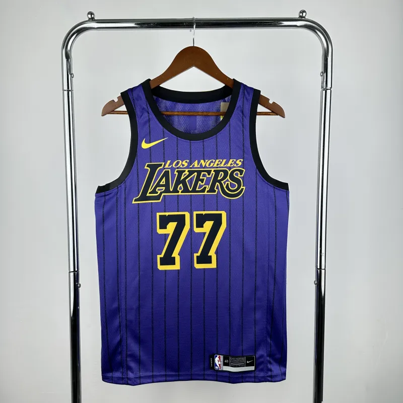 2021/22 Los Angeles Lakers Luka Doncic #77 Purple Men’s Jersey