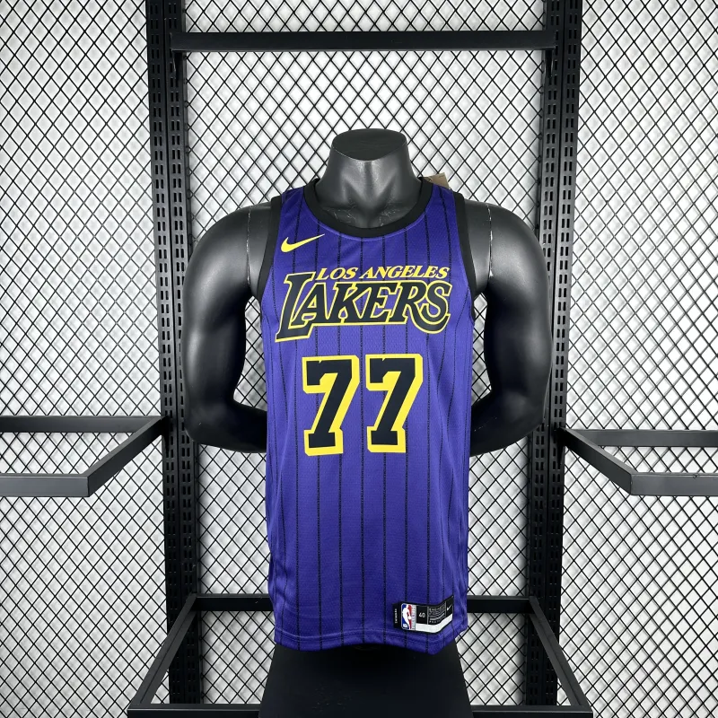 2021/22 Los Angeles Lakers Luka Doncic #77 Purple Men’s Jersey