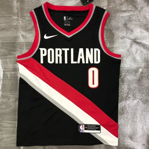 2021/22 Portland Trail Blazers Black Damian Lillard #0 Men's Jersey