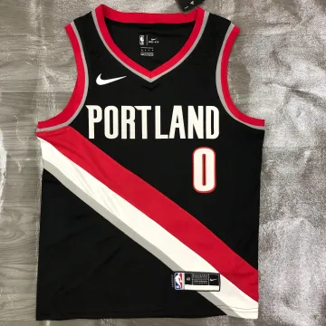 2021/22 Portland Trail Blazers Maglia nera Damian Lillard #0 Uomo